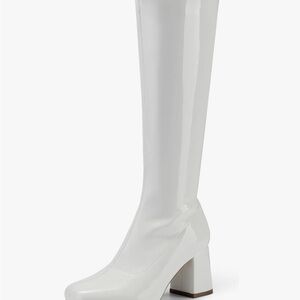 Dream Pairs White Heeled Boots